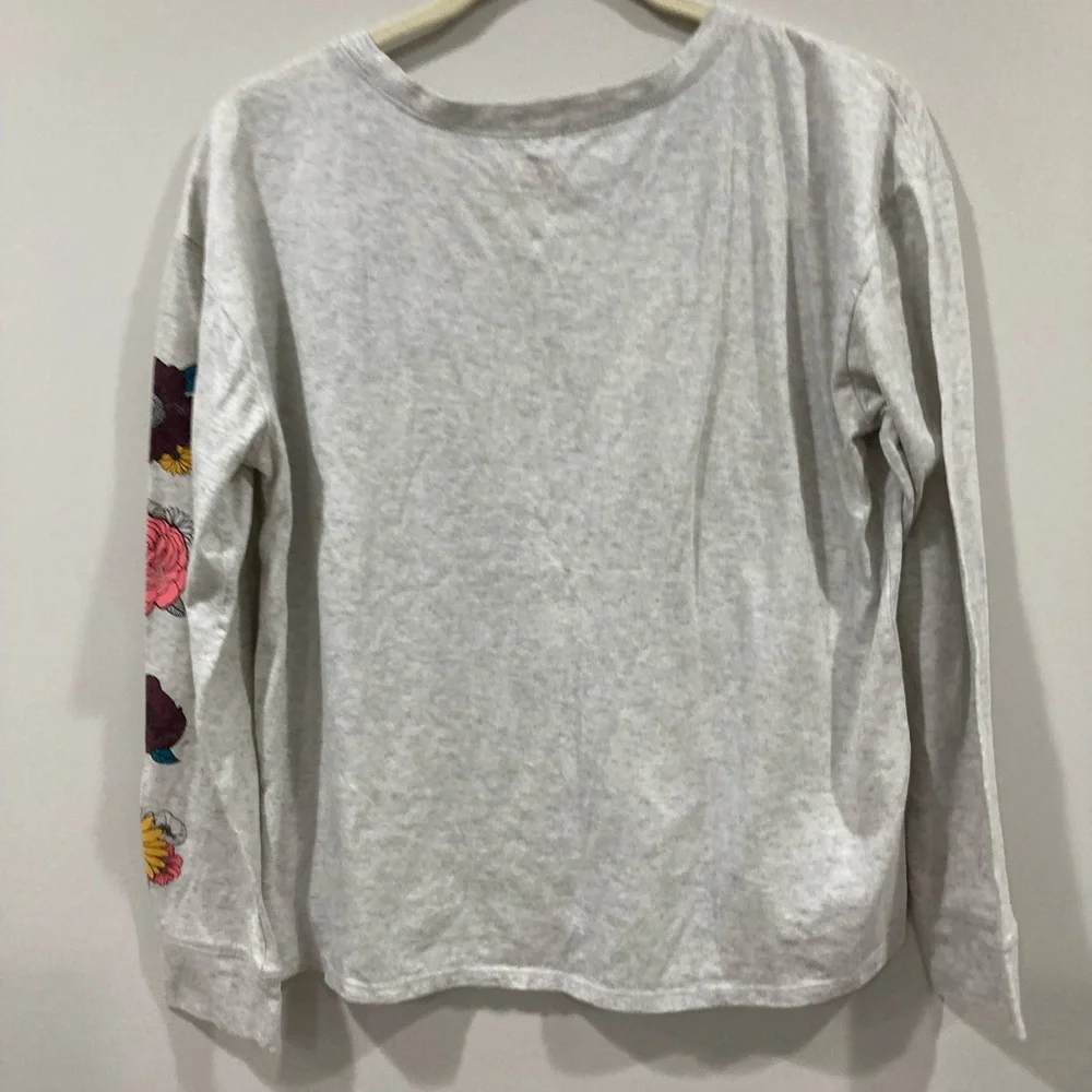 Justice Positivity Please Floral Cropped Long Sleeve Top XXL 16P/18P